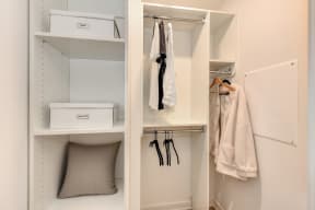 Extended Closets, Shelves, Hangers, Hanging White Shirts