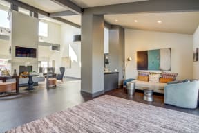 Community clubhouse with quiet lounge area