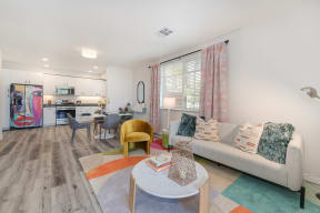 Modern Living Room at Sierra Gateway Apartments, California
