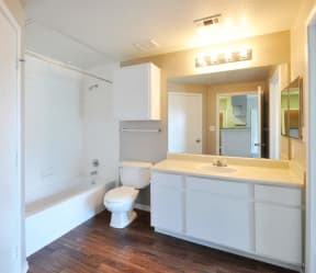 Modern Lightning in Bathrooms at Stoneleigh on Cartwright Apartments, J Street Property Services, Balch Springs, 75180