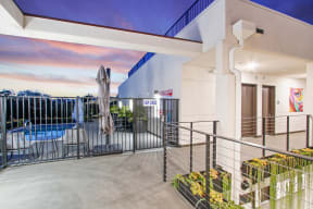 Rooftop Patio to swimming pool/spa