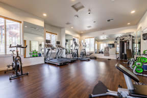Fitness Center with cardio and strength equipment