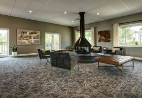 Modern Lounge Room at Foxboro Apartments, Illinois, 60090