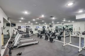 Fitness Center at Whiffle Tree Apartments in Huntington Beach California.