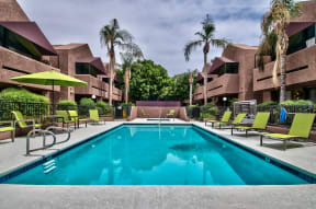 Swimming Pool at Desert Flower Apartment Homes.