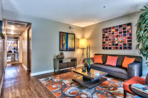 Living Room at Desert Flower Apartment Homes.