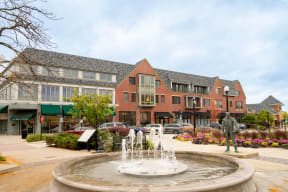 Exterior view of the community  with new stores near by