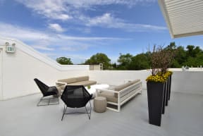 furnished outdoor rooftop