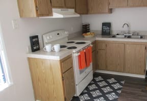 Kitchen stove and sink | Riverstone apts in Sacramento, CA 95831