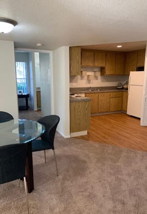 Dining with view to kitchen | Riverstone apts in Sacramento, CA 95831