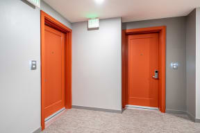 Elevator doors l Monogram Apartments