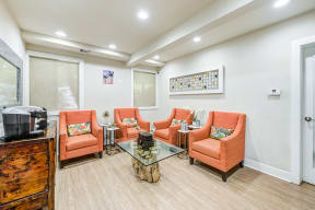 Office seating area  l Emerald Hills Apartments in Monterey Park