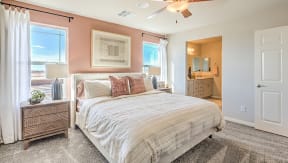 3 Bedroom Homes for Rent in Reno NV - Aspen Vista at Anchor Pointe - Spacious Bedroom with Plush Carpeting and an Attatched Bathroom