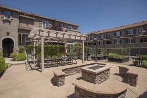 Fire pit seating l  Apartments in Roseville, CA - Adora