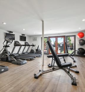 Vacaville, CA Apartments for Rent - Camden Parc Fitness Center with Excercise Bike, Spin Cycles, and Ellipticals