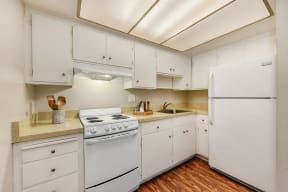 Kitchen with appliances and cabinet space