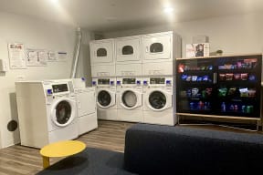 Laundry Room with snack area and seating