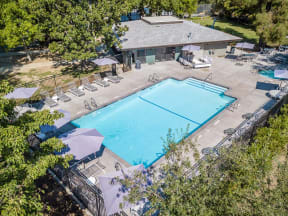 Aerial View of Pool | Camden Parc Apartments in Vacaville, CA