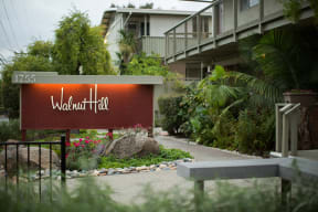 Walnut Hill Apartments in Walnut Creek, CA exterior signage at entry