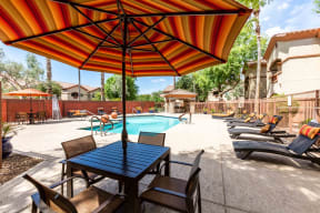 take a dip in the pool at villas at houston levee west apartments in cord