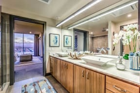 Henderson Apartments for Rent - Vantage Lofts Modern Bathroom With Upgraded Materials