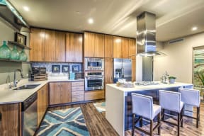 Vantage Lofts Henderson Apartments for Rent - Fully Equipped Kitchen With Modern Cabinetry and Stainless Steel Appliances