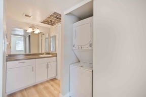 Apartments in Arcadia Phoenix AZ - Monterey Village - Washer and Dryer in Closet Next to Bathroom