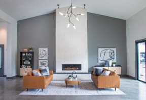 fireplace lounge area haven apartments