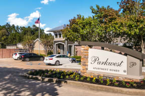 Welcome Sign at Parkwest Apartment Homes, Hattiesburg, Mississippi, 39402