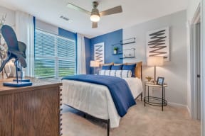 Bedroom With Ceiling Fan at Alta Croft, North Carolina, 28269