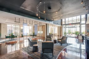 Modern Lobby with Concierge at Crescent at Fells Point by Windsor, Baltimore, Maryland