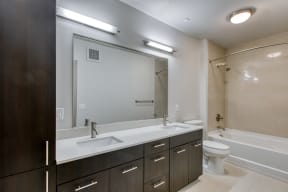 Double vanities in master bedroom at Centric LoHi by Windsor, Denver, Colorado