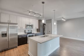 Modern Kitchen With Stainless Steel Appliances at Centric LoHi by Windsor, Denver, 80211