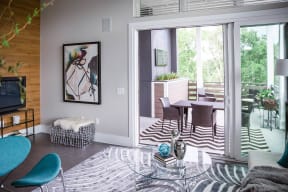 Glass Doors Creates A Flowing Living Space at Morningside Atlanta by Windsor, 30324, GA