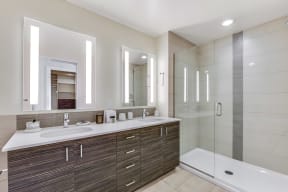 Luxury Bathroom with Quartz Countertops at The Martin, 2105 5th Ave, Seattle