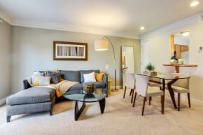 Living Room and Dining Room at Windsor Village at Waltham, 02452, MA