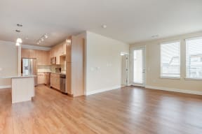 Wood Floors in Living Space at Element 47 by Windsor, 2180 N. Bryant St., Denver