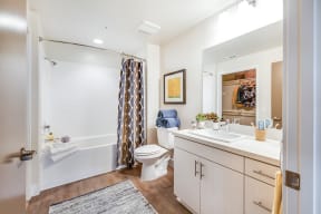 Luxury Bathroom with Frameless Mirrors at Malden Station by Windsor, 92832, CA