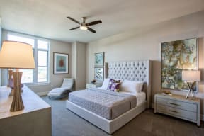 Spacious Master Bedrooms with Ceiling Fans at The Jordan by Windsor, 75201, TX