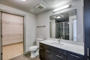 Bathroom With Extra Storage Space at Centric LoHi by Windsor, Colorado, 80211
