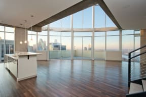 Two-Level Penthouse Floor Plans Available at Glass House by Windsor, 2728 McKinnon Street, Dallas