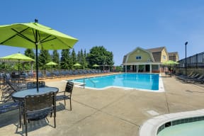 Pool Side Relaxing Area at Windsor Village at Waltham, 976 Lexington Street, Waltham