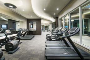 Cardio Equipment in Gym at 1000 Grand by Windsor, Los Angeles, 90015