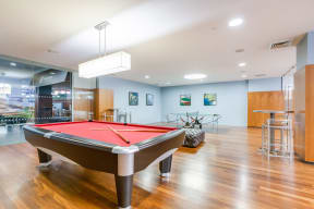 Recreation Room with Billiards Table at The Aldyn, NY, 10069