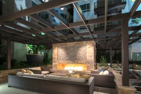 Outdoor Fireplace at 1000 Grand by Windsor, 90015, CA