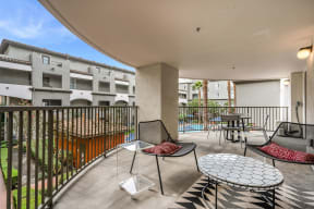 Deck Overlooking Courtyard at Dublin Station by Windsor, 5300 Iron Horse Pkwy, Dublin