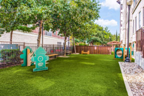 Urban pet park with pet washing station at The Monterey by Windsor, Dallas, 75240