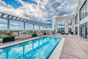 Rooftop pool at Halstead Tower by Windsor, 22302, VA