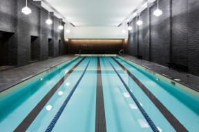 Indoor, Lap Pool at The Aldyn, 60 Riverside Blvd., New York