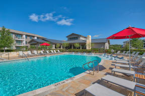 Infinity Edge Pool with Lounge Chairs at Windsor Lantana Hills, 78735, TX